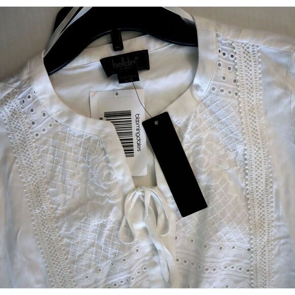 Belldini BW220020 Women's Sz Large White Boho Lace A-Line Silhouette Dress - Picture 8 of 11